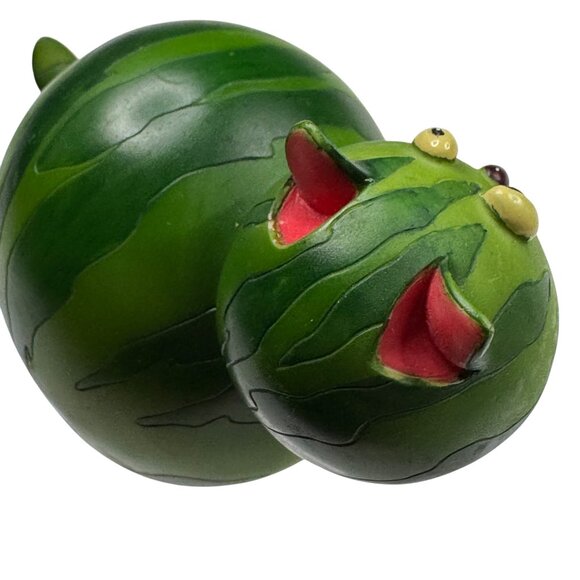Watermelon Cat Enesco Home Grown Fruit Resin 2007 4008116  Green Figurine Decor - Picture 10 of 11